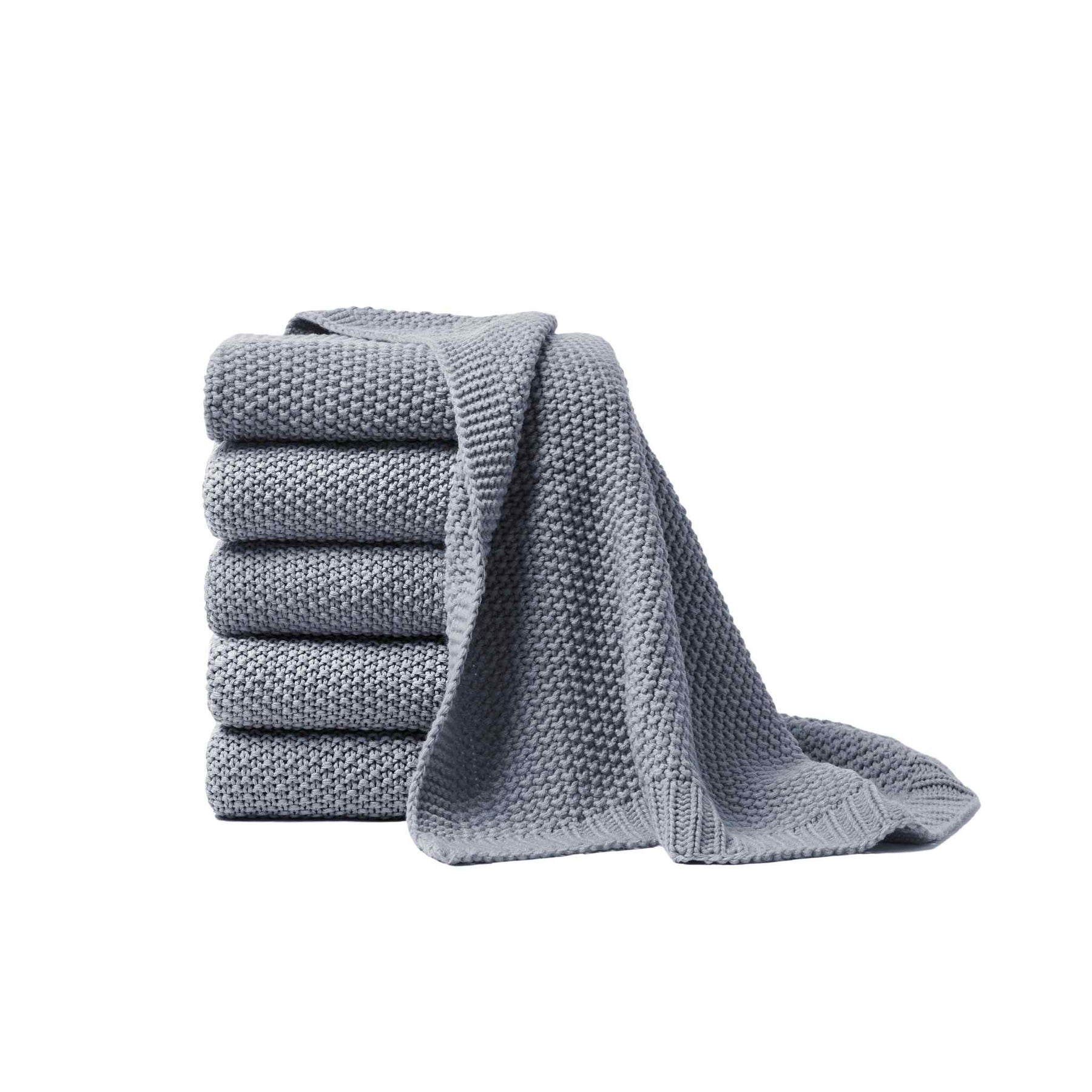 Hahn Strickdecke Wohndecke Perlmuster 130x170 cm