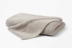 Hahn Strickdecke Wohndecke Perlmuster 130x170 cm