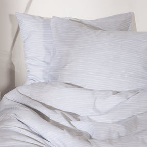 damai Baumwolle Bettwäsche Fjall mit Nadelstreifen Hellgrau