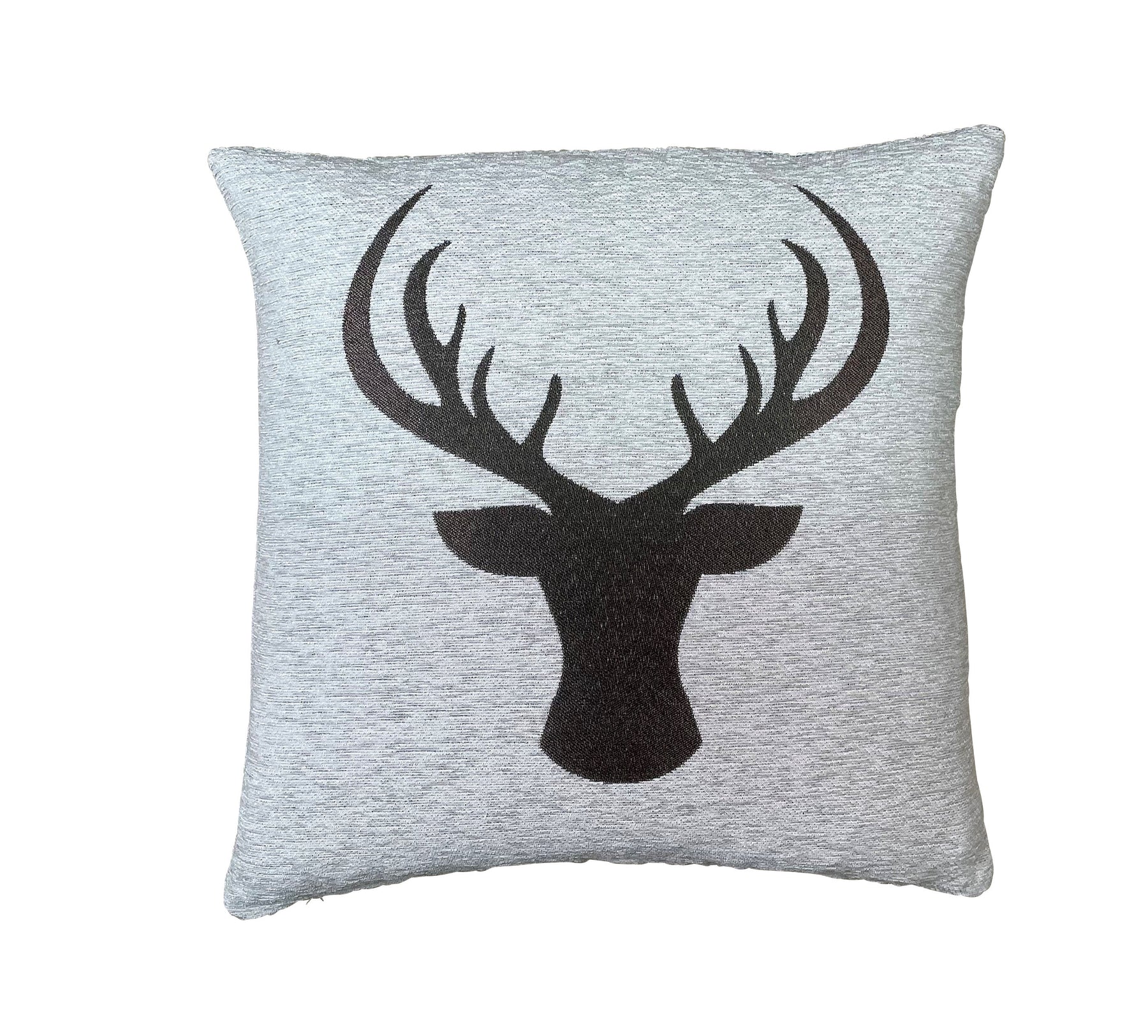 Hossner Heimtex Cervo Jaquard Kissenhülle Mit Hirschkopf  45x45 cm