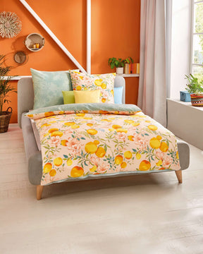 Kaeppel Mako Satin Bettwäsche Orange Blossom Mandarine 135x200