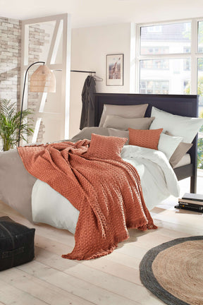 Hahn Struktur Bettdecke mit Kissenbezug