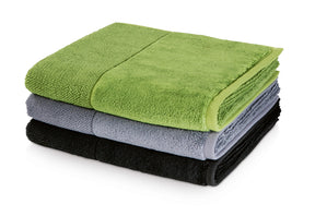 möve Handtuch Uni Bamboo Luxe Veloursbordüre Weiss