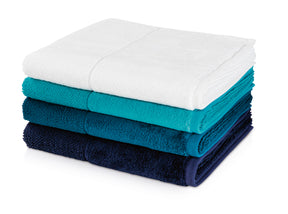 möve Handtuch Uni Bamboo Luxe Veloursbordüre Weiss