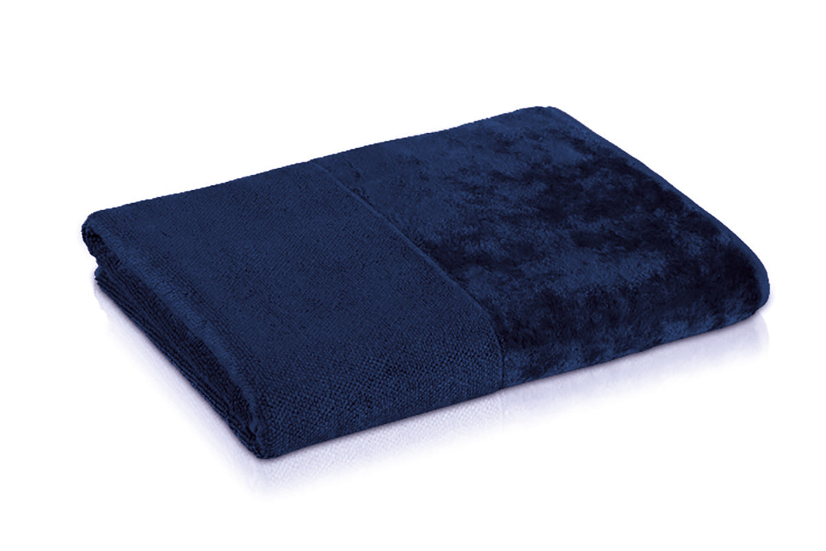 möve Handtuch Uni Bamboo Luxe Veloursbordüre Weiss