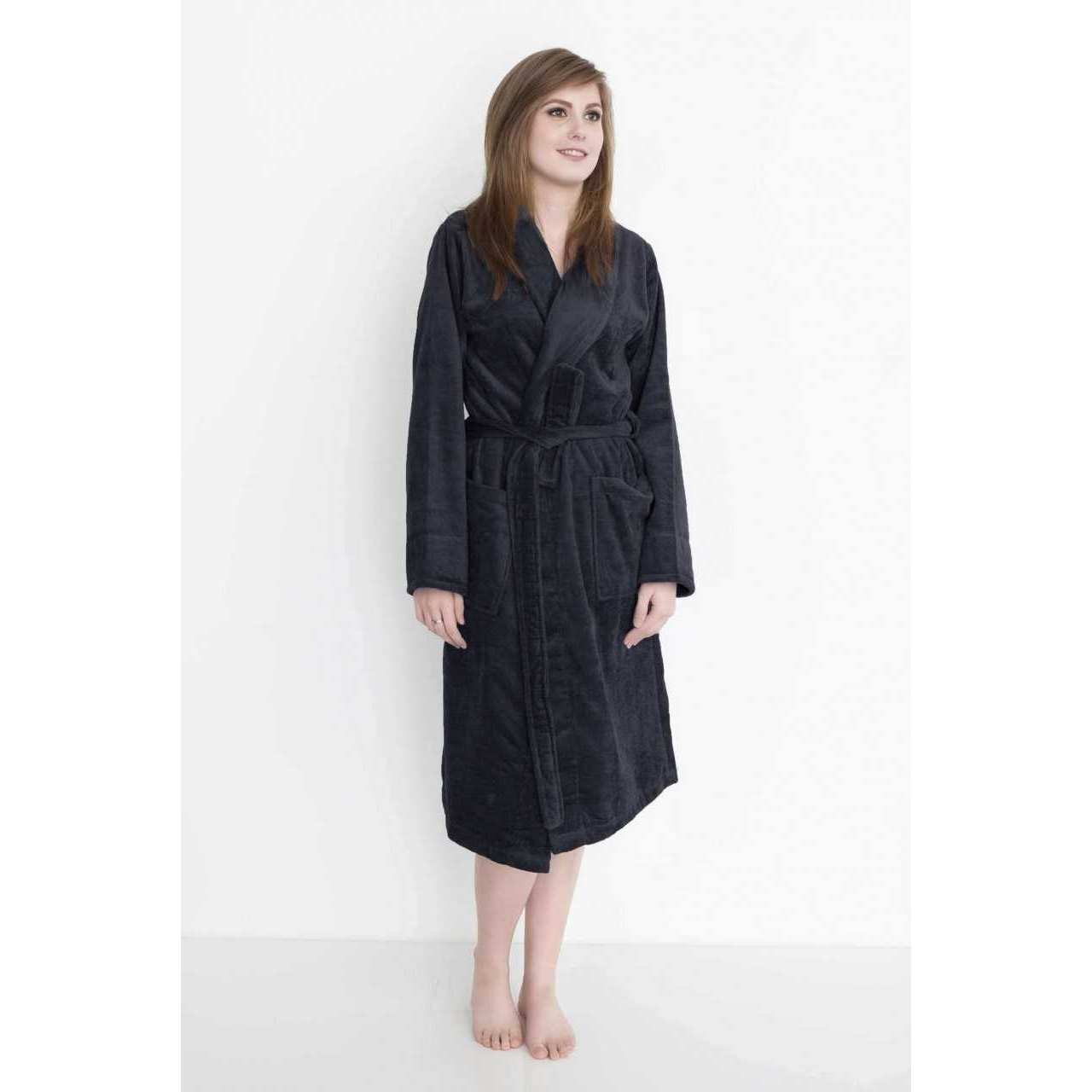 Heckett & Lane Bademantel Velours Baumwolle