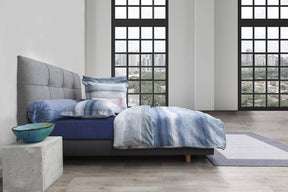 HnL Twill Bettwäsche Orchard Gestreift Blau 135x200 cm + 80x80 cm