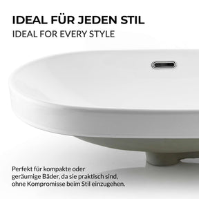 Paulas Bad Keramik Waschbecken Aufsatz Waschschale Beatrice 600x400x180 mm