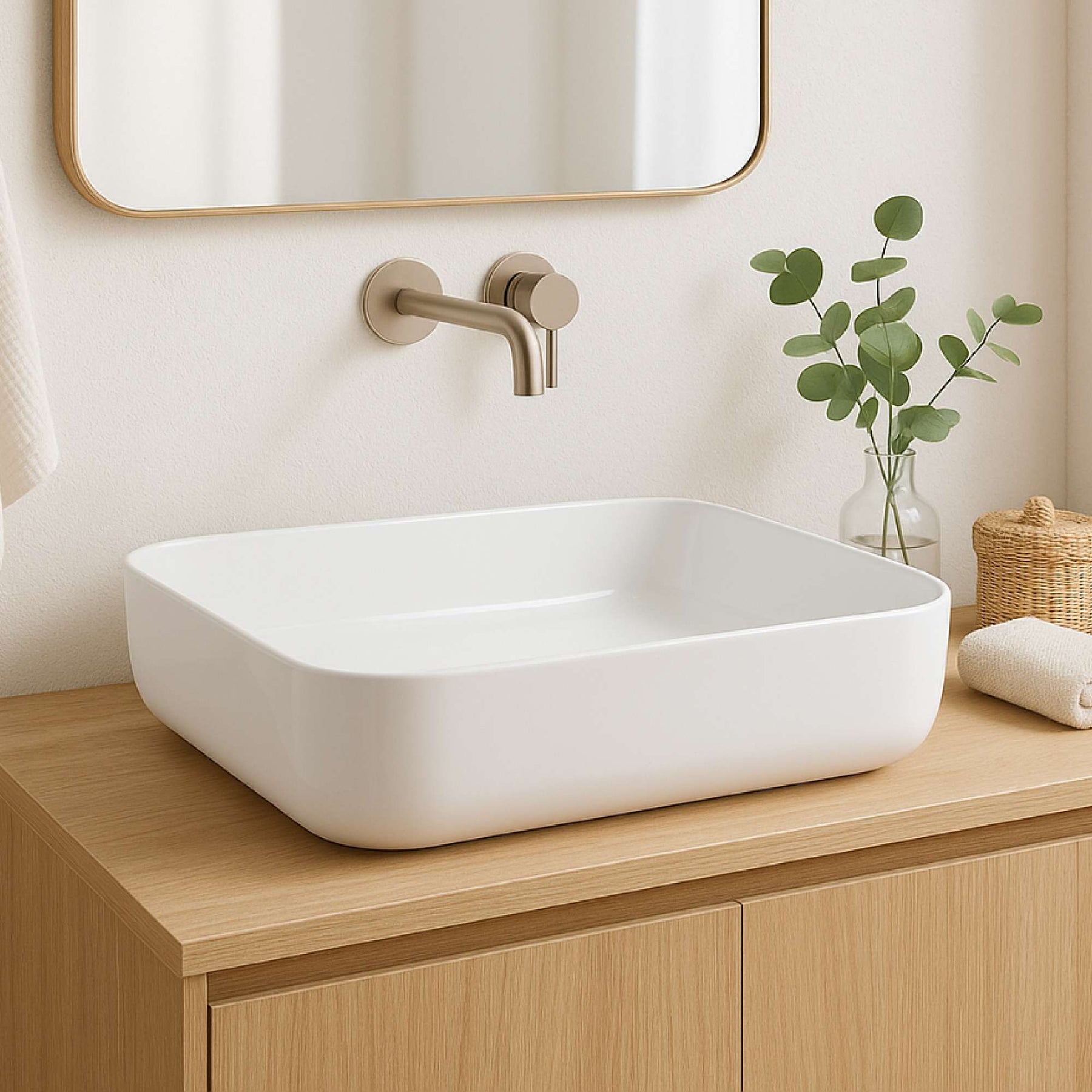 Paulas Bad Keramik Waschbecken Aufsatz Waschschale Eileen 505x395x140 mm