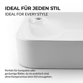 Paulas Bad Keramik Waschbecken Aufsatz Waschschale Madeline 425x425x120 mm