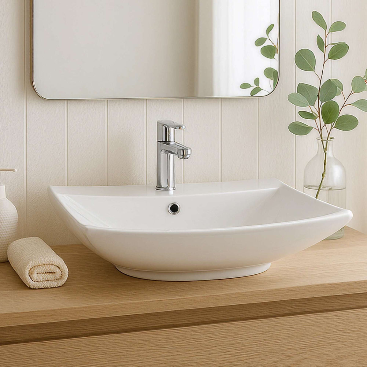 Paulas Bad Keramik Waschbecken Aufsatz Waschschale Valerie 605x445x180 mm