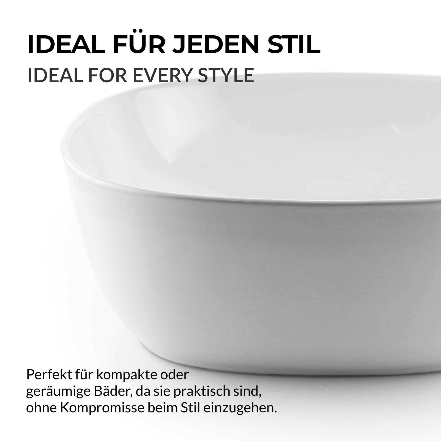 Paulas Bad Keramik Waschbecken Aufsatz Waschschale Vanessa 425x425x145 mm