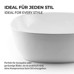 Paulas Bad Keramik Waschbecken Aufsatz Waschschale Vanessa 425x425x145 mm