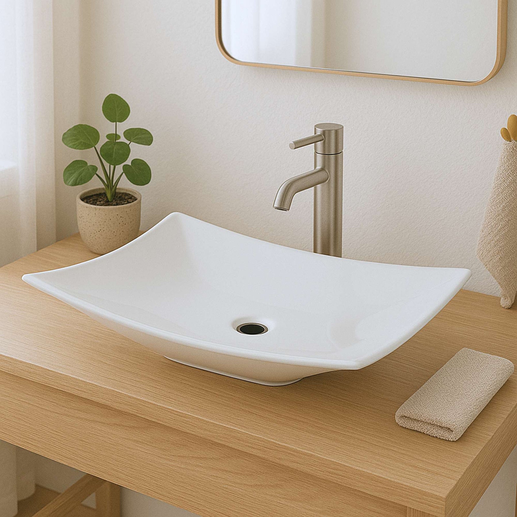 Paulas Bad Keramik Waschbecken Aufsatz Waschschale Zoe 575x390x100 mm