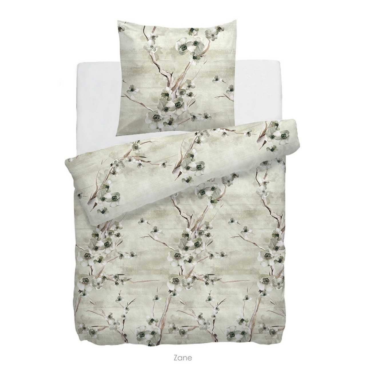 HnL Satin Bettwäsche Grün Refined Zane 155x220 cm