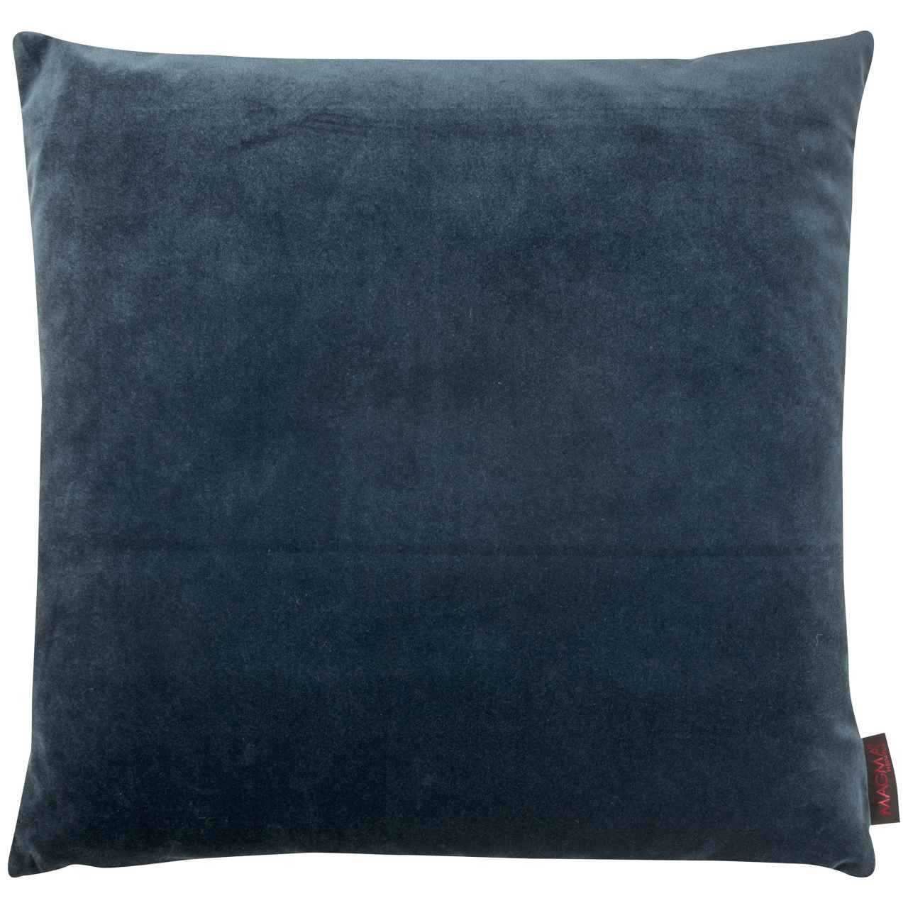 Magma gefülltes Kissen 50x50 cm Uni Einfarbig Samt
