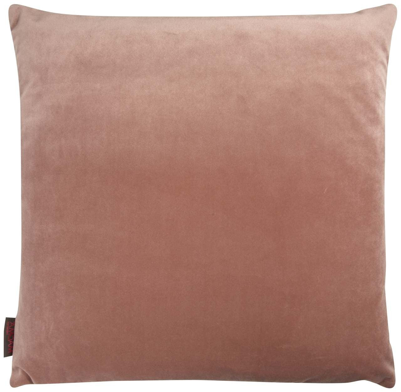 Magma gefülltes Kissen 50x50 cm Uni Einfarbig Samt