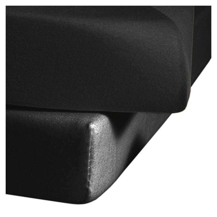 fleuresse Satin Spannbettlaken #farbe_schwarz