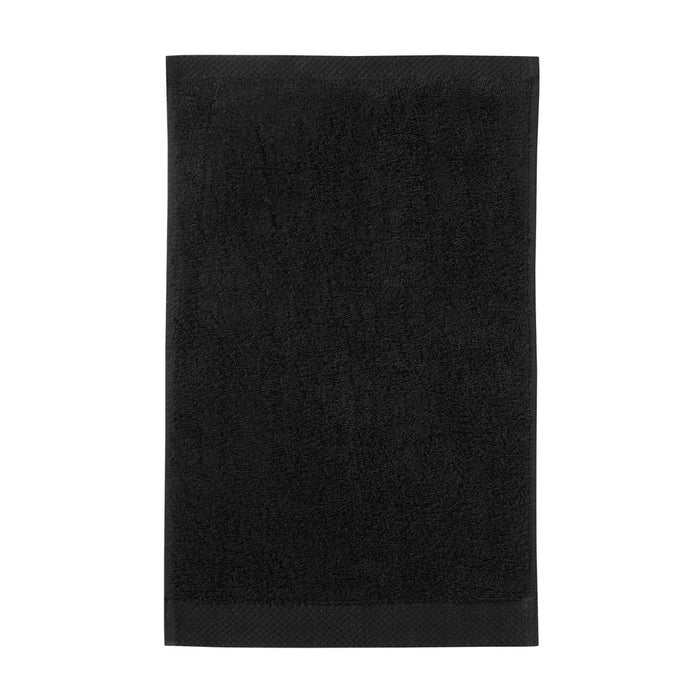 Seahorse Baumwolle Handtücher Uni Viele Farben Breite Borte Pure 30x50 cm Schwarz