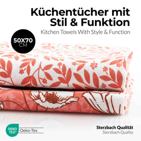 Sterzbachs Baumwolle Geschirrtücher 2er Set Floral Food
