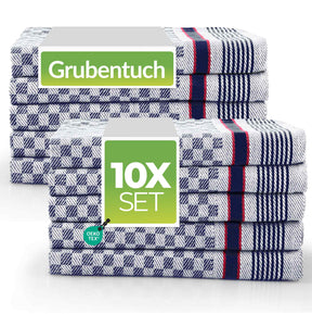 Sterzbachs 10er Set Grubentuch Pro Geschirrtücher Baumwolle Kariert 220 GSM