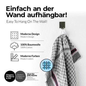 Sterzbachs 10er Set Grubentuch Pro Geschirrtücher Baumwolle Kariert 220 GSM