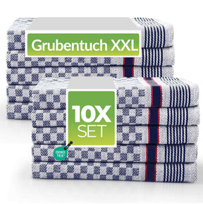 Sterzbachs 10er Set Grubentuch Pro Geschirrtücher Baumwolle Kariert 220 GSM