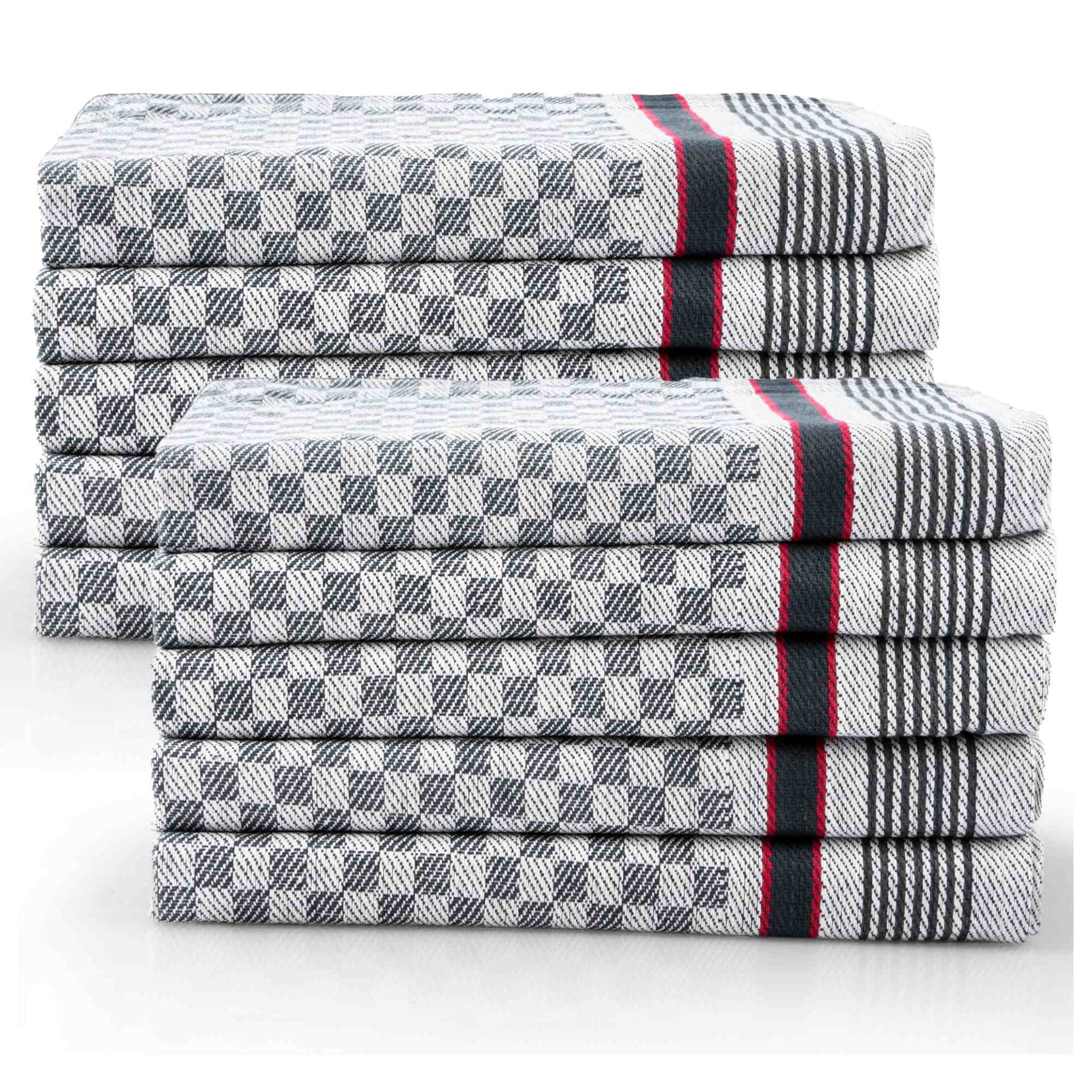 Sterzbachs 10er Set Grubentuch Pro Geschirrtücher Baumwolle Kariert 220 GSM