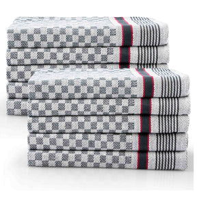 Sterzbachs 10er Set Grubentuch Pro Geschirrtücher Baumwolle Kariert 220 GSM