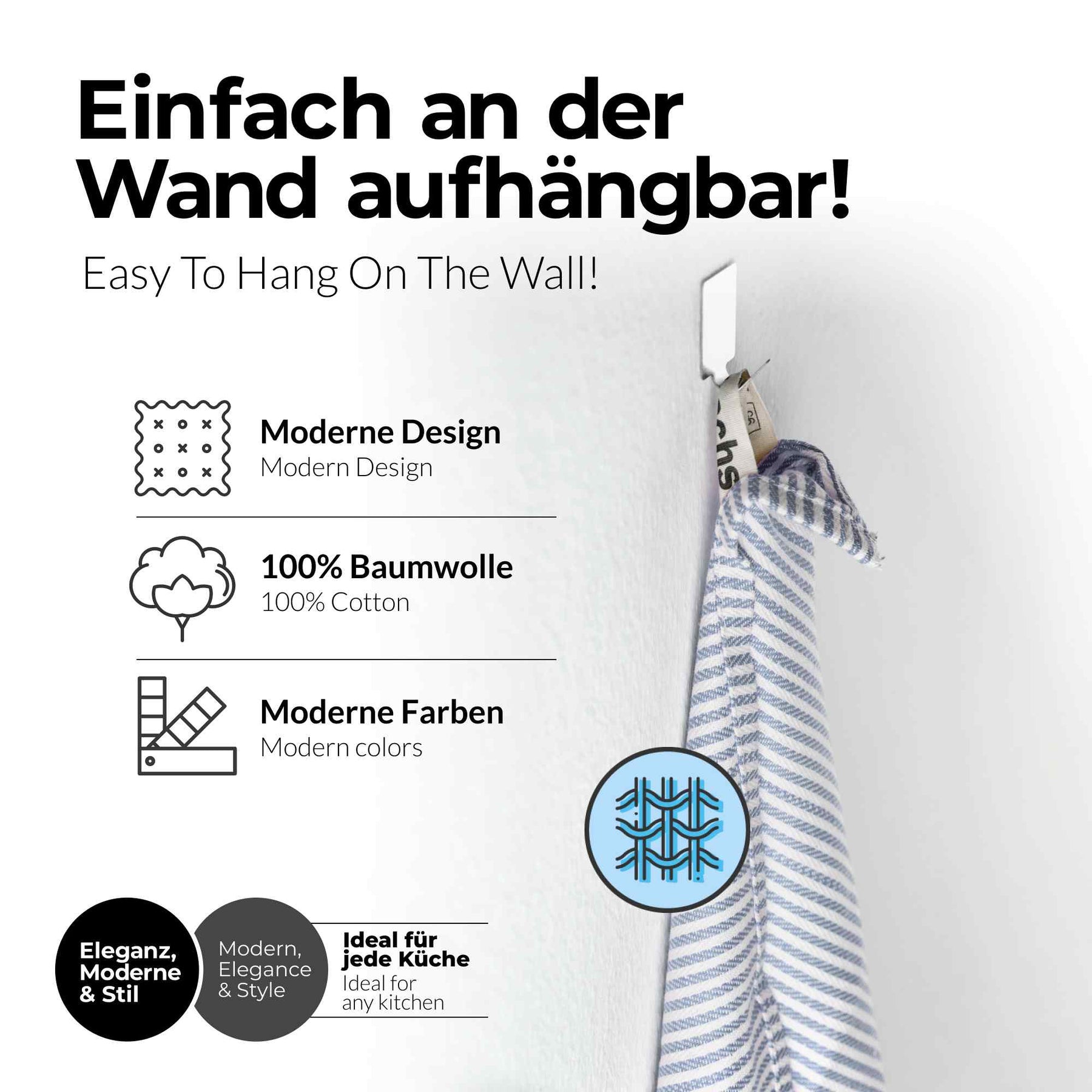 Sterzbachs Geschirrtücher Design Greg Streifen Uni