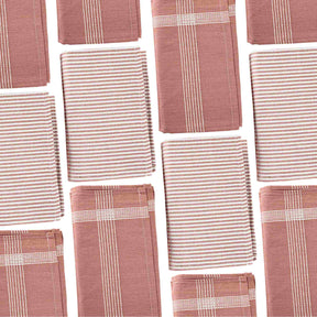 Sterzbachs 10er Set Geschirrtücher Baumwolle Design Streifen Uni 240 GSM 50x70 cm Rosa