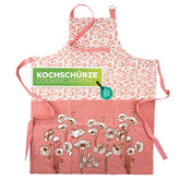 Sterzbachs Kochschürze Floral Blumen Weiß Koralle