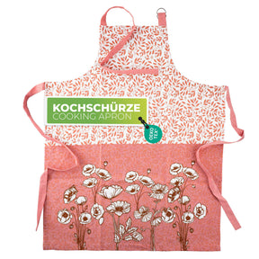 Sterzbachs Kochschürze Floral Blumen Weiß Koralle