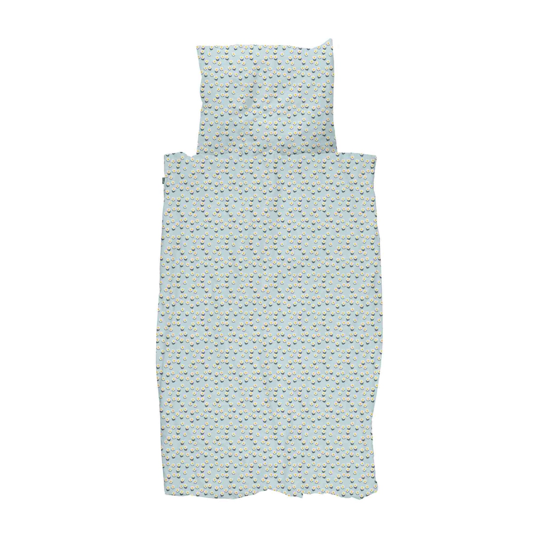Snurk Baumwolle Bettwäsche Daisy Dawn mit Gänseblümchen Print Hellblau
