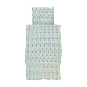 Snurk Baumwolle Bettwäsche Daisy Dawn mit Gänseblümchen Print Hellblau