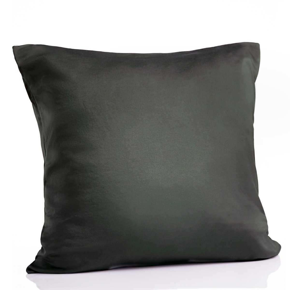 etérea Mikrofaser Interlock Kissenbezug Doppelpack, 40x40cm, 40x80cm, 80x80cm - 40x40 cm / Schwarz