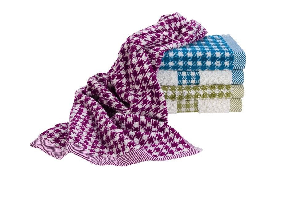 möve Jacquard Weiche Baumwoll Handtücher Schlauchsaum Vichy