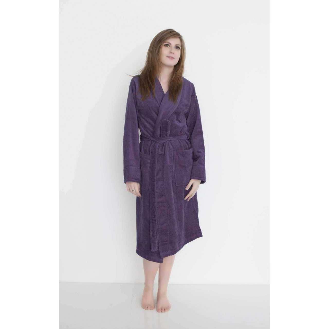 Bademantel Velours Uni