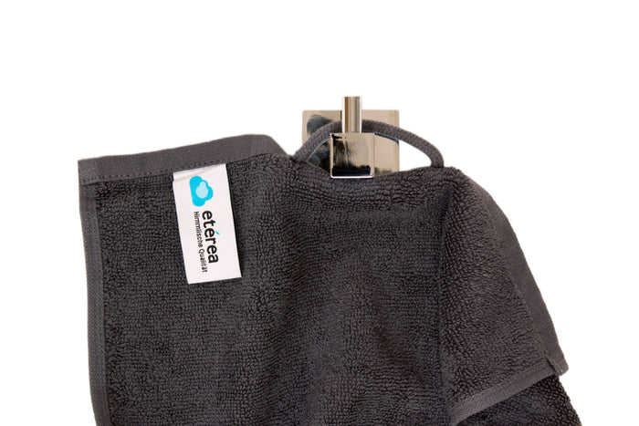 3 tlg. Baumwolle Handtuch-Set Viola alle #farbe_anthrazit