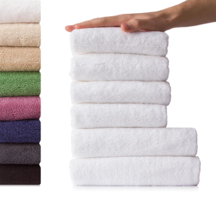 6 tlg. Baumwolle Handtuch-Set #farbe_weiss