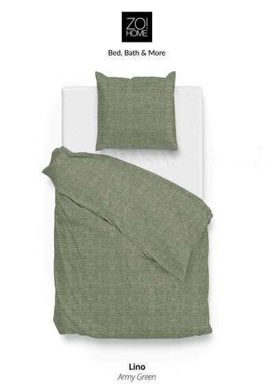Zo! Home Lino Baumwoll Bettwäsche 155x220 cm #farbe_kaktus