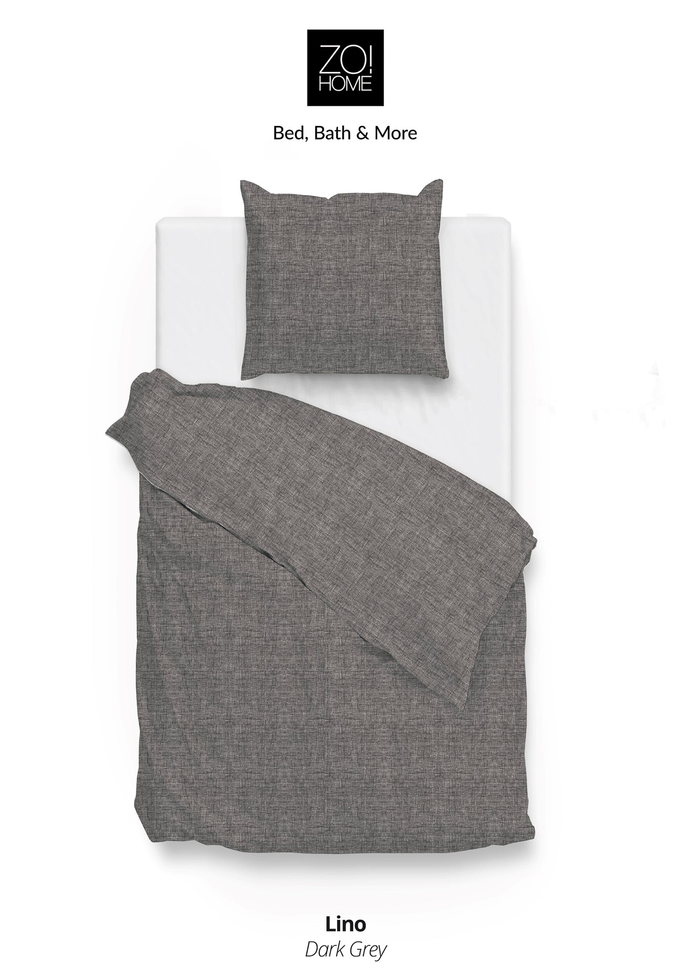 Zo! Home Lino Baumwoll Bettwäsche 155x220 cm #farbe_anthrazit