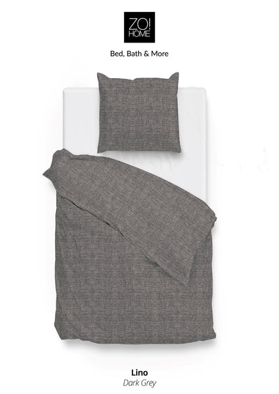 Zo! Home Lino Baumwoll Bettwäsche 155x220 cm #farbe_anthrazit