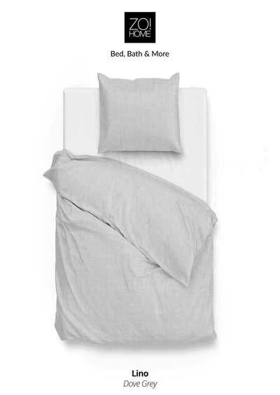 Zo! Home Lino Baumwoll Bettwäsche 155x220 cm #farbe_hellgrau