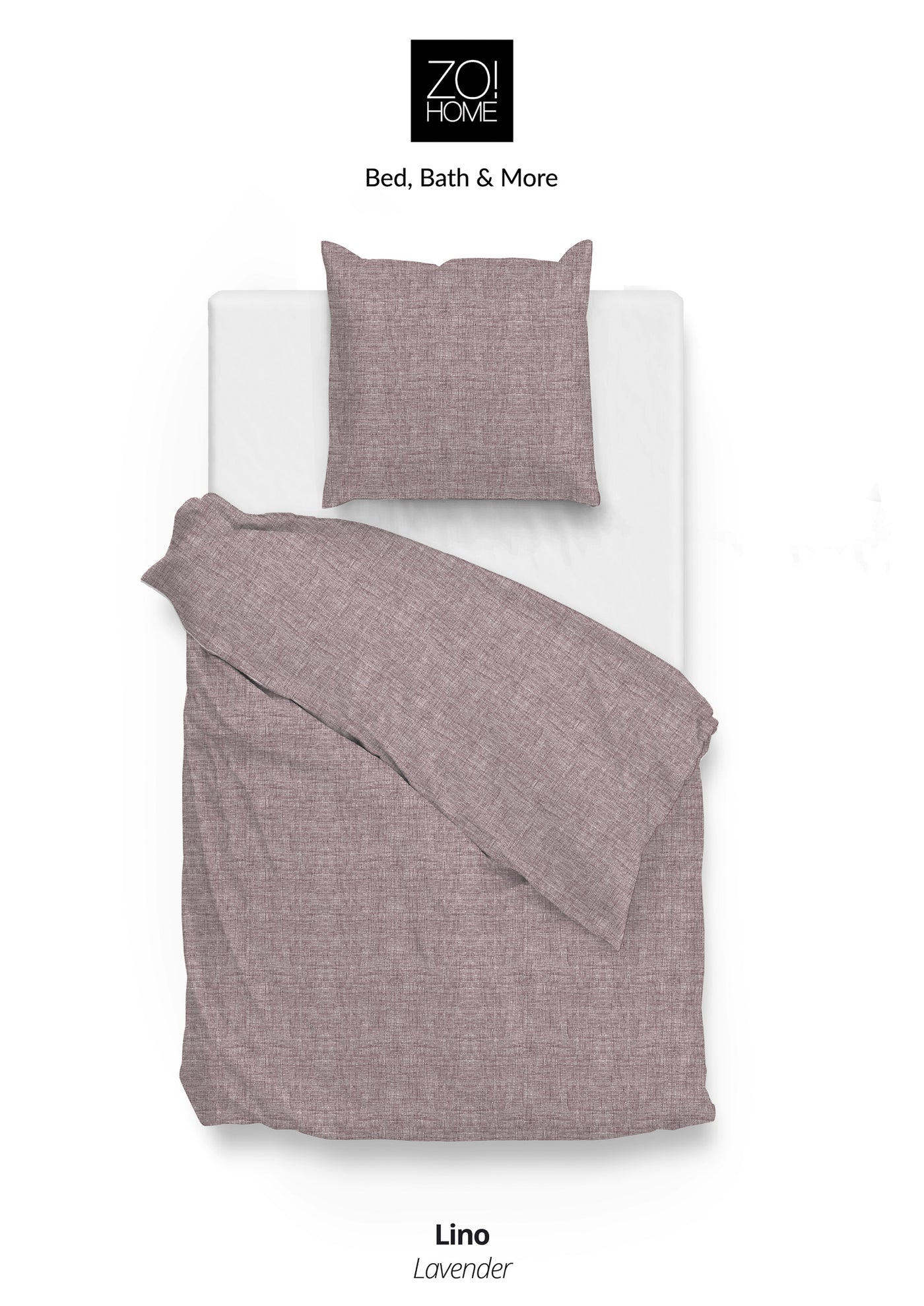 Zo! Home Lino Baumwoll Bettwäsche 135x200 cm #farbe_lila