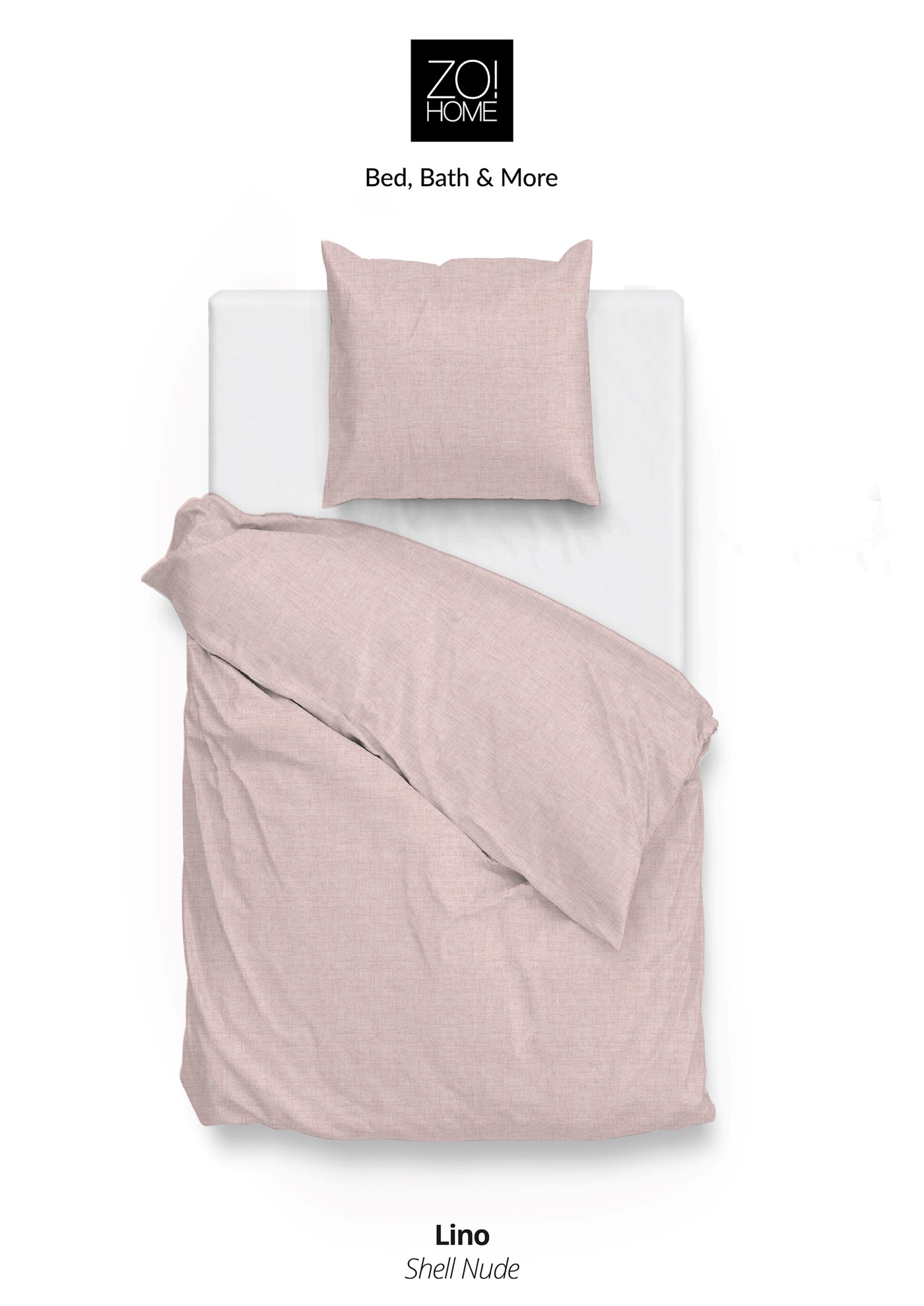 Zo! Home Lino Baumwoll Bettwäsche 135x200 cm #farbe_rosa