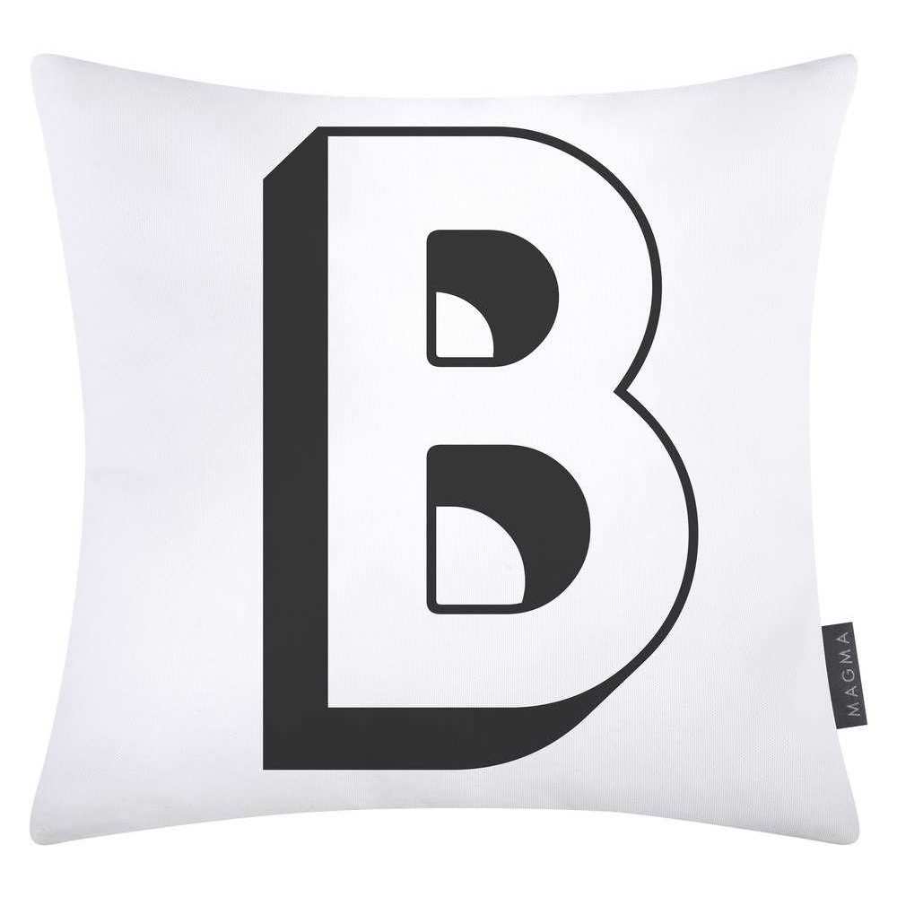 Magma Baumwolle Kissenhülle Buchstaben Weiss 40x40 cm Buchstabe: B