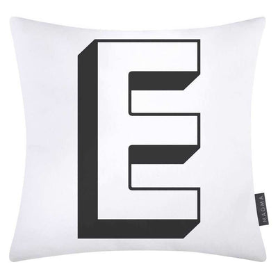Magma Baumwolle Kissenhülle Buchstaben Weiss 40x40 cm Buchstabe: E