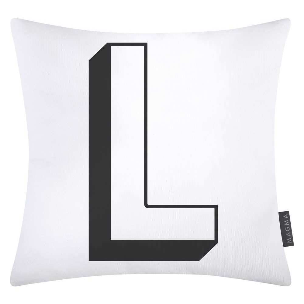 Magma Baumwolle Kissenhülle Buchstaben Weiss 40x40 cm Buchstabe: L