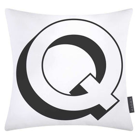 Magma Baumwolle Kissenhülle Buchstaben Weiss 40x40 cm Buchstabe: Q